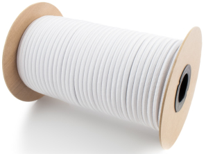 Gumové lano - 8mm bílé, 100m na cívce